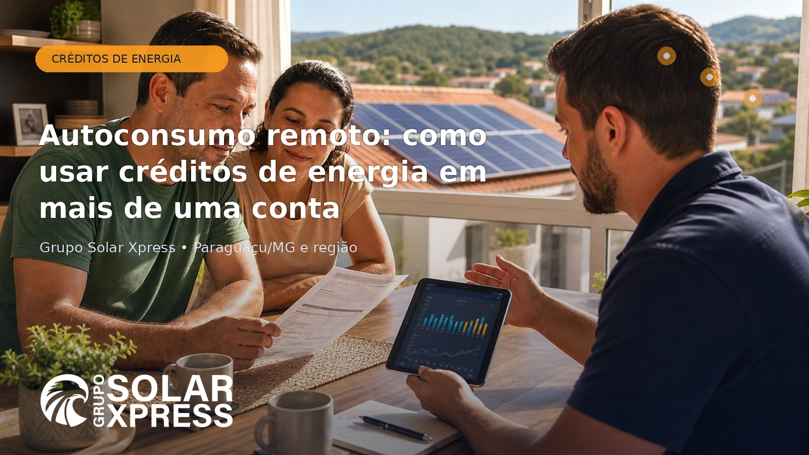 Autoconsumo remoto: como usar créditos de energia em mais de uma conta