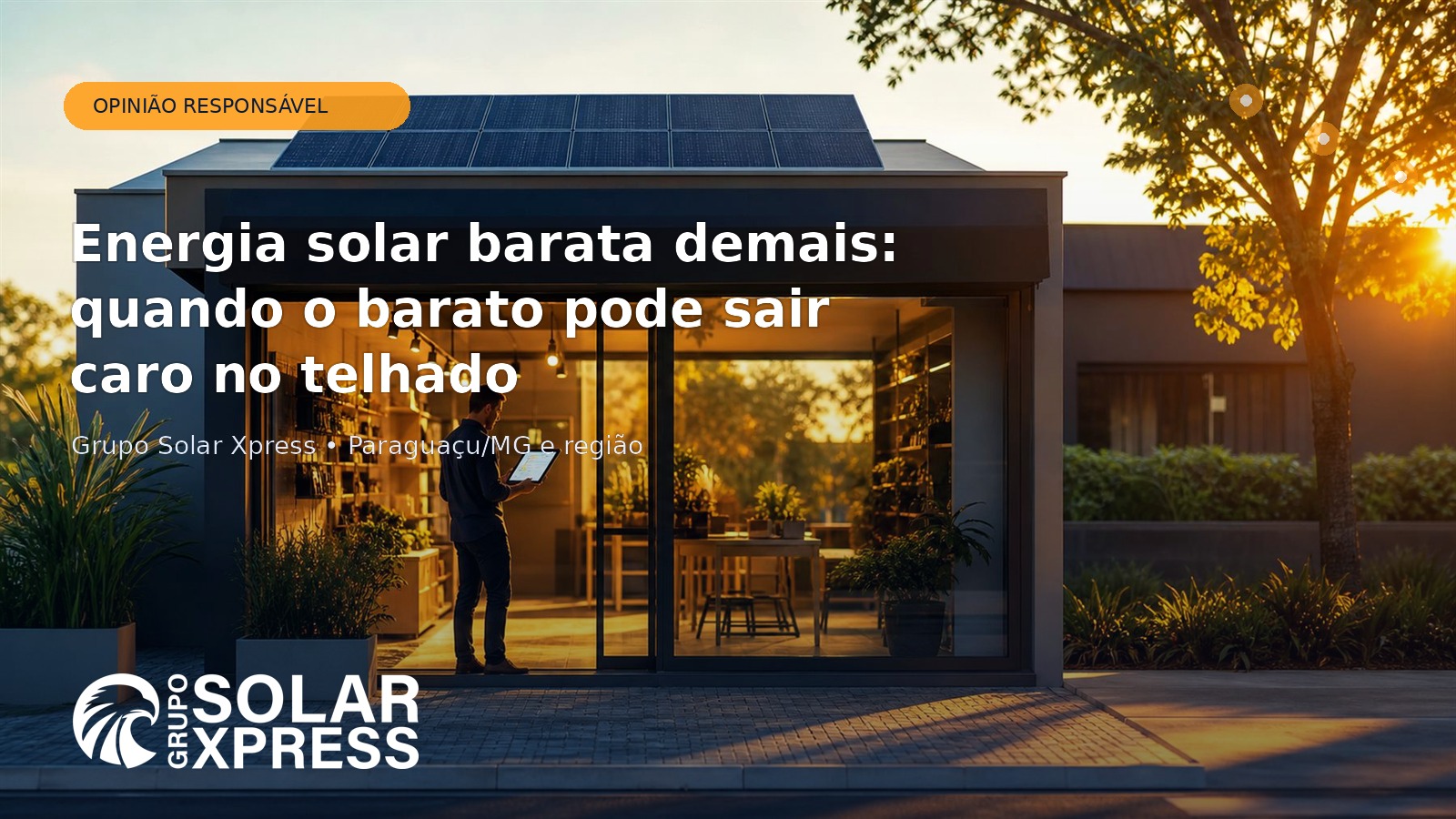 Energia solar barata demais: quando o barato pode sair caro no telhado